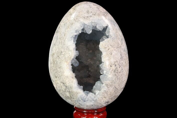 Crystal Filled Celestine (Celestite) Egg Geode #88300